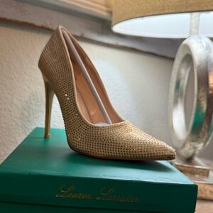 Lauren Lorraine Holiday Sparkling Bronze PointedPump
